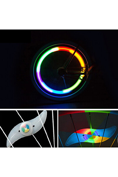 Choice Rainbow Bike Wheel Spoke Light for MTB Cycling LED Neon Light Flash Wa...