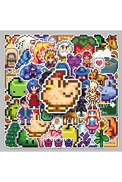 Choice QT-259 50 قطعة ملصقات جرافيتي كرتونية من لعبة ستاردو فالي، ملصقات للحق...