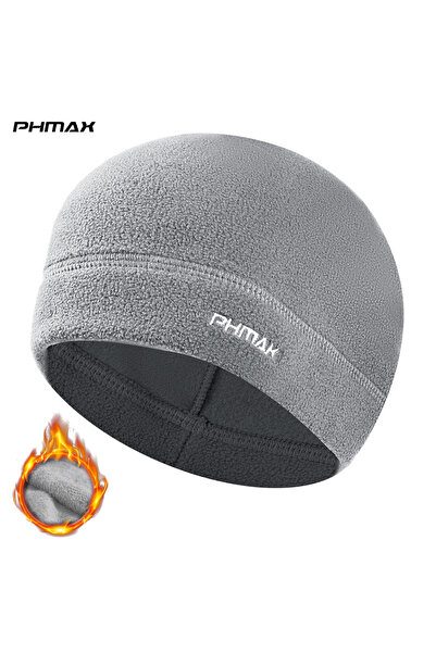 Choice قبعة شتوية من الصوف الرمادي الفاتح من PHMAX، قبعة دافئة لركوب الدراجات...