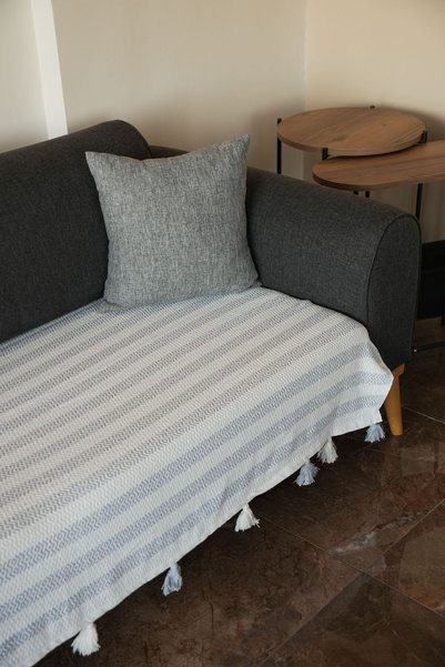 Ascotton Grey Tufted Sofa Cover 115 X 200 cm Sofa Divan Sofa Bed Armchair Cover