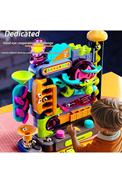 Choice1 لعبة مونتيسوري تعليمية زرقاء فلورية، مسار متعدد الطبقات، لعبة مغامرات...