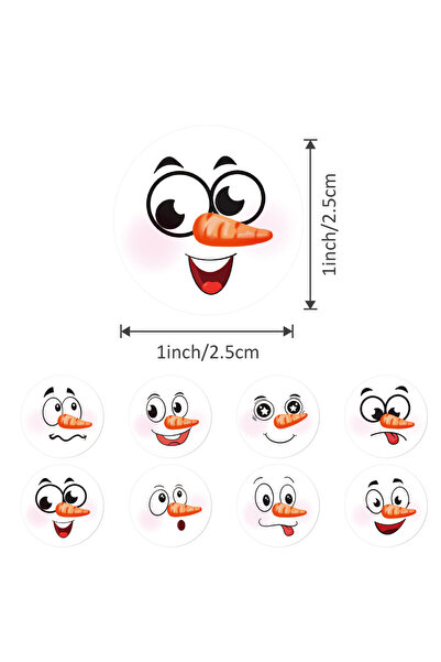 Choice1 1inch-100pcs New Christmas Stickers Christmas Snowman Luggage Noteboo...