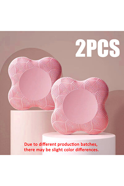 Choice حصيرة يوغا وردية اللون مكونة من قطعتين، حصيرة دعم مسطحة سميكة، وسادة ل...