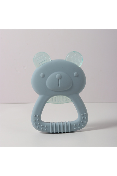 Moon Piece عضاضة دب زرقاء مملوءة بالماء - لعبة تسنين سيليكون باردة أو دافئة ل...