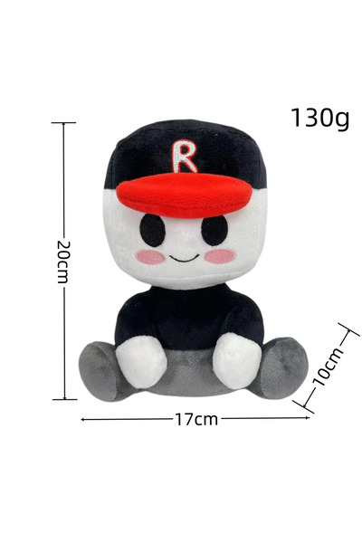 Choice 20cm B 2025New Blox Buddies Plush Toys Cartoon Girl Black with Hat Yel...