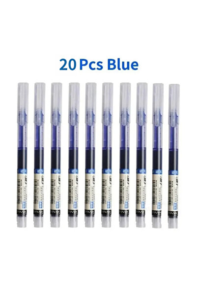 Choice 20pcs Blue 10/20PCS High Quality Needle Type Gel Pens Black Blue Red I...