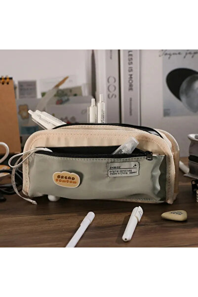 Choice Green Canvas Pencil Case for Boys, Large Capacity, Fashionable and Sim...