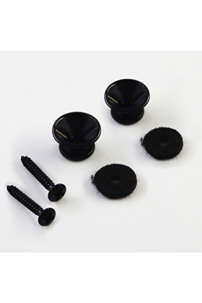 Choice Black Set Guitar Strap Buttons, premium alloy Acoustic Guitar Strap Lo...