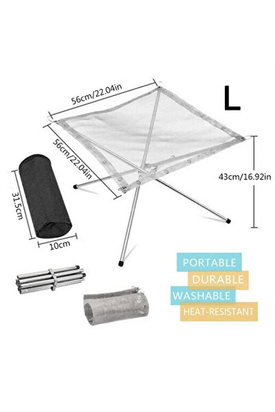 Choice L Portable Outdoor Fire Pit Collapsing Steel Mesh or Fire Stand Stove ...