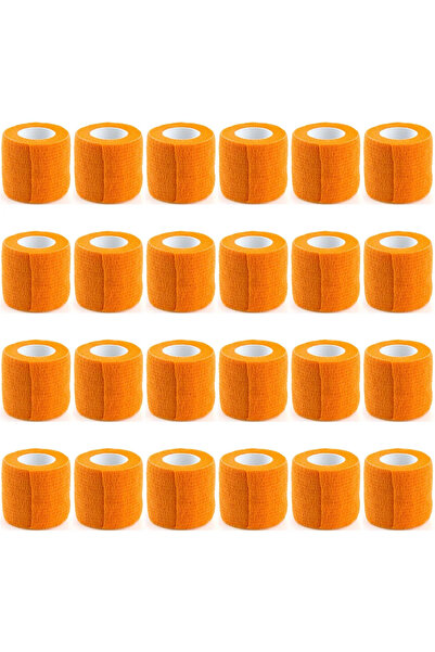 Choice3 24PCS 5CM X 4.5M A0170-orange Wholesale 24 rolls Bandage Cohesive Ban...