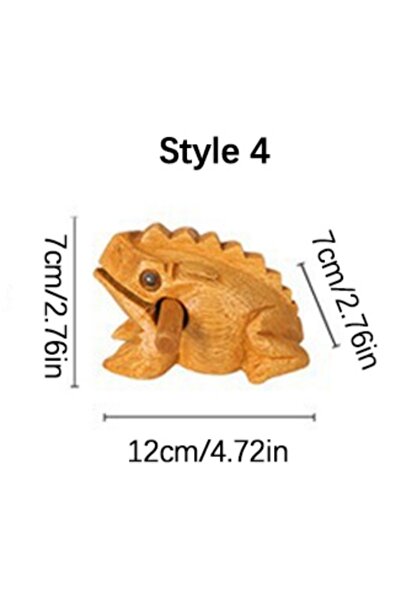 Choice قطعة واحدة من آلة موسيقية خشبية على شكل ضفدع، مقاس 12×7×7 سم، مصنوعة ي...