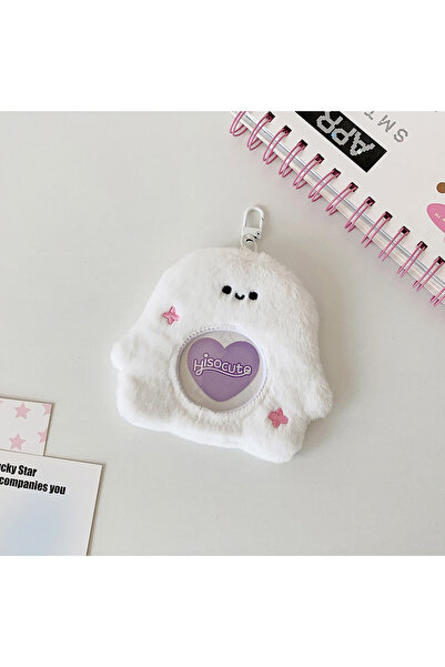 Choice حامل بطاقات شارة فراولة بيضاء لطيفة مقاس 65 مم، سلسلة مفاتيح، حقائب، ق...