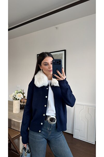 sinemkivanc co PELUŞ YAKA DETAYLI HIRKA