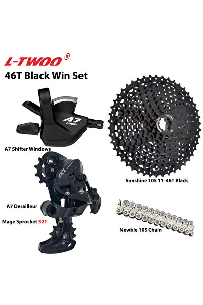 Choice5 مجموعة تروس LTWOO 46T سوداء، مجموعة تروس LTWOO A7 1X10S، ذراع تغيير س...