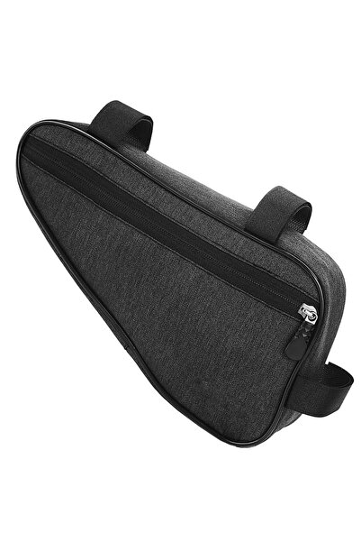 Choice حقيبة مثلثة سوداء للدراجة، تُثبّت على إطار الدراجة، تُفتح بسرعة، تُفتح...