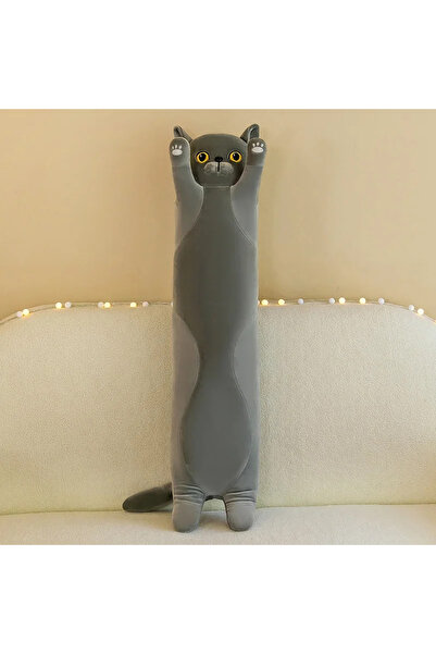 Choice قطة طويلة إسفنجية رمادية داكنة، طولها حوالي 50 سم، طولها من 50 إلى 110...