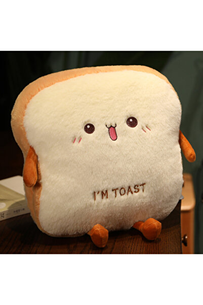 Choice وسادة خبز قطيفة من كياي، 35 سم، ناعمة، تحاكي الخبز المحمص، دمية طعام، ...