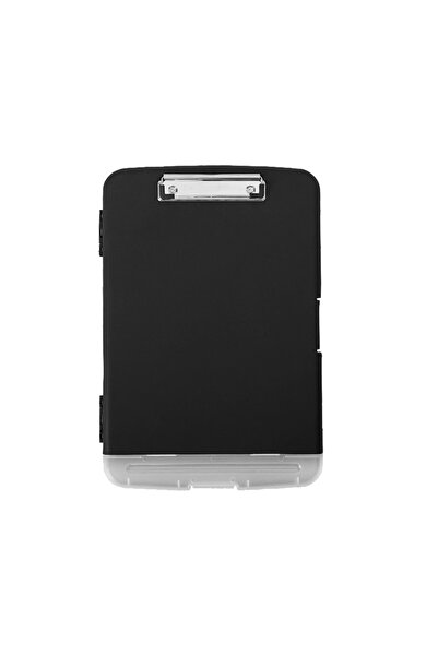Choice Black Large A4 Waterproof File Box with Pen Slot Desktop Plastic Folde...