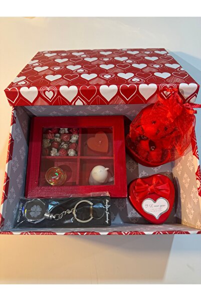 venuzes Sevgililer Günü özel hediye kutusu/kalpli ayıcıklı mum/romantik özel ...