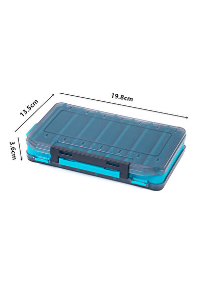 Choice Blue-L Double Sided Fishing Tackle Box Portable Lure Hook Boxes Lure B...