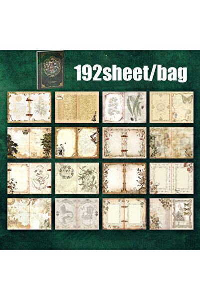 Choice S29207-3 Mr.Paper 192pcs Vintage Style Notebook Set, Gold Foil Writing...