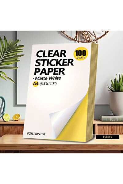 Choice SXM 100 sheets of A4 printable matte white vinyl paper, compatible wit...