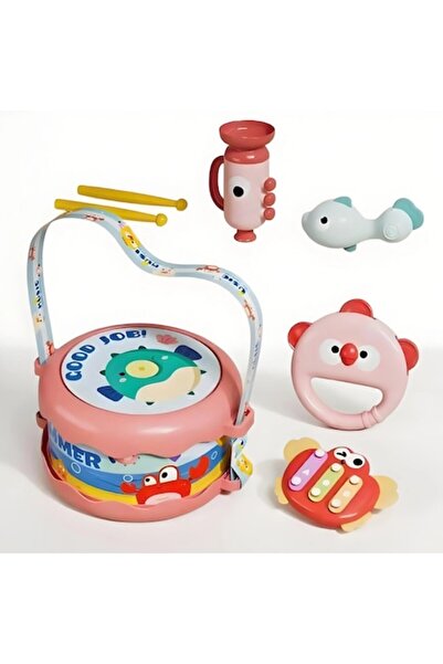 Picodino Set de 5 instrumente muzicale pentru copii, roz