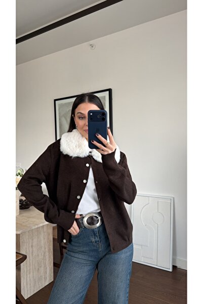 sinemkivanc co PELUŞ YAKA DETAYLI HIRKA