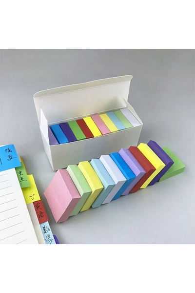 Choice مجموعة من 11 لونًا، 11 قطعة/مجموعة، ملاحظات لاصقة بألوان فلورسنت، دفات...