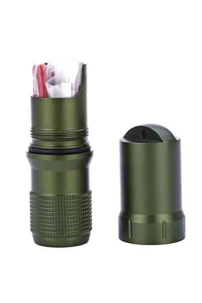 Choice Green EDC Waterproof Survival Capsule Box - 3-in-1 Pill/Match/Storage ...