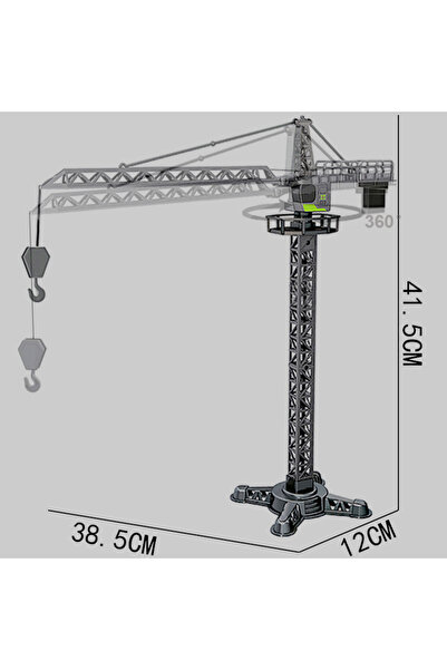Choice3 رافعة برجية كلاسيكية سوداء من سبيكة معدنية مصبوبة هندسياً، نموذج بناء...