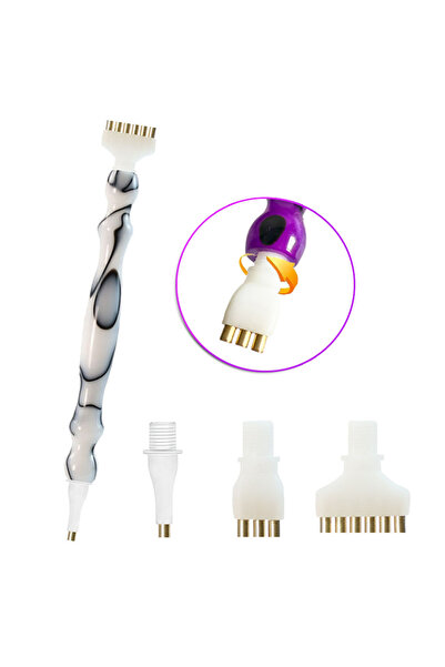 Choice A Black White New Resin Diamond Painting Pen, Diamond Art Pen with Mul...