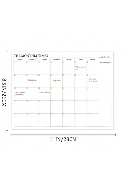 Choice WHITE A4 Monthly Planner Undated Calendar Organizer, Large Grid Layout...