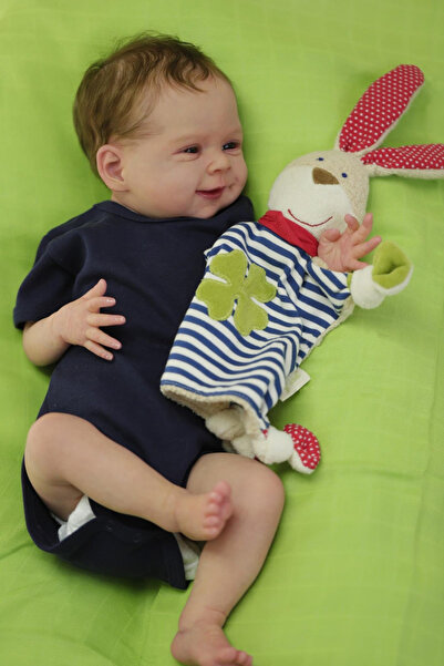 Choice دمية سيباستيان حديثة الولادة، بيضاء اللون، بطول 49 سم، مطلية يدويًا، ب...