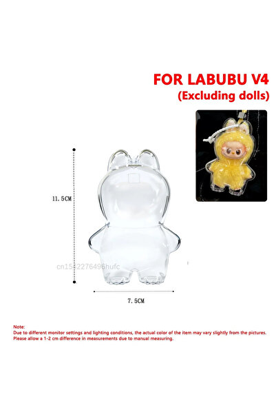 Choice علبة أكريليك شفافة لدمية لابوبو V4، علبة حماية متينة لدمية لابوبو، صند...