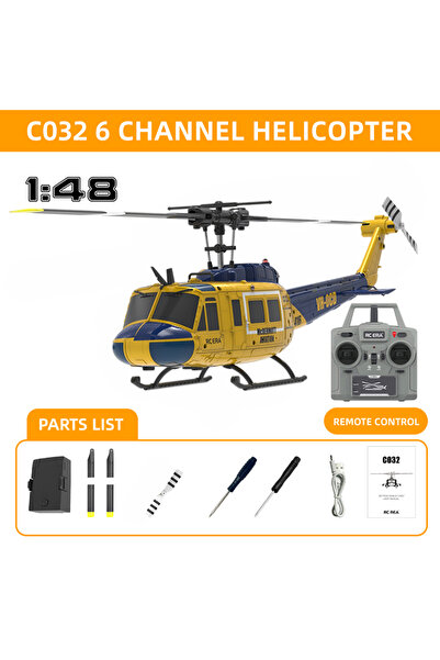 choice2 طائرة هليكوبتر هيوي هيلتر UH-1 صفراء تعمل بالتحكم عن بعد من إنتاج شرك...