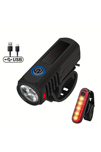 Choice مجموعة مصابيح أمامية خفيفة الوزن للدراجات الهوائية بثلاثة مصابيح LED +...