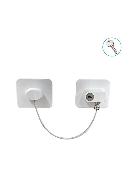 Choice قفل ثلاجة آمن للأطفال باللون الأبيض مع قفل رمز المفتاح وقفل خزانة أمان...