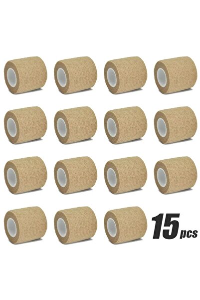 Choice25 5cmx4.8m beige 15 pcs 6/15Pcs 4.8m Black First Aid Self Adhesive Coh...