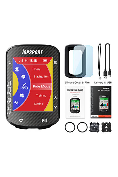 iGPSPORT BSC300 المجموعة 1 BSC300 كمبيوتر GPS للدراجات الهوائية لتحديد المسار...