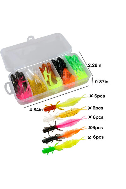 Choice طعم صناعي ناعم متعدد الألوان لصيد سمك السلمون المرقط، 75 مم، 30 قطعة/ع...