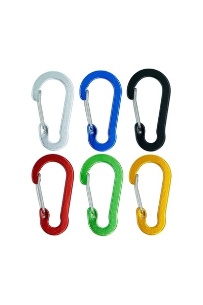 Choice مجموعة مشابك كارابين متعددة الألوان، خطافات صغيرة سياحية، مناسبة للصيد...