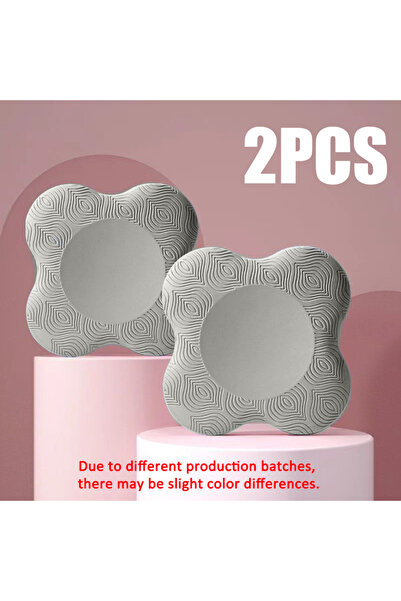 Choice حصيرة يوغا رمادية اللون مكونة من قطعتين، حصيرة دعم مسطحة سميكة، وسادة ...