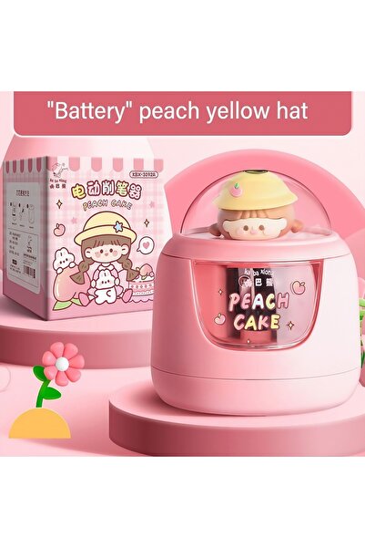 Choice Pink 1 Piece Cute Cartoon Electric Pencil Sharpener, Batteries Not Inc...