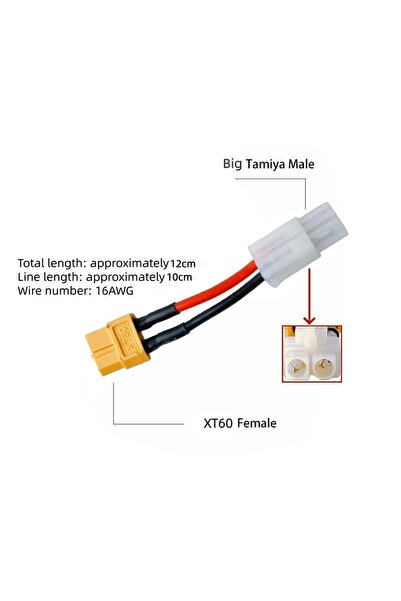 Choice XT60 Female to male NEW Adapter Female/Male Deans T Plug XT60 to Tamiy...