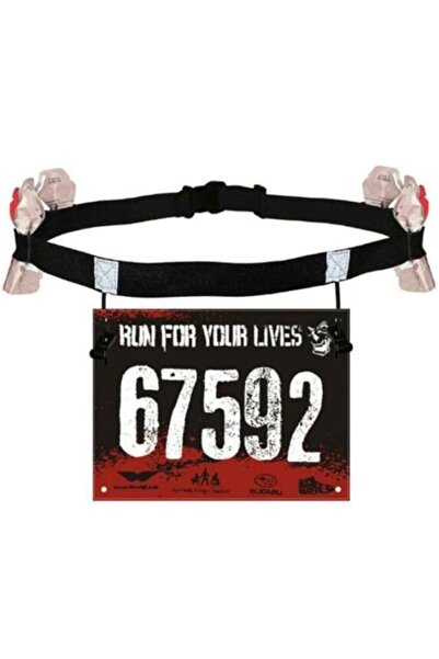 Choice حزام أسود اللون لحمل أرقام سباقات الجري، مناسب لسباقات الترياتلون والم...