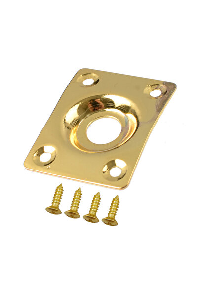 choice2 Golden Chrome Jack Plate Compatible with Les Paul LP Tele Style Elect...