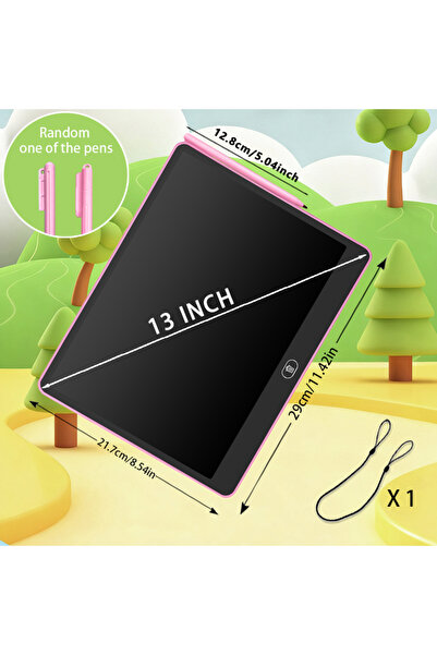 Choice 13 inch pink 11/13/16 Inch Kids Chalkboard LCD Writing Board Tablet Dr...