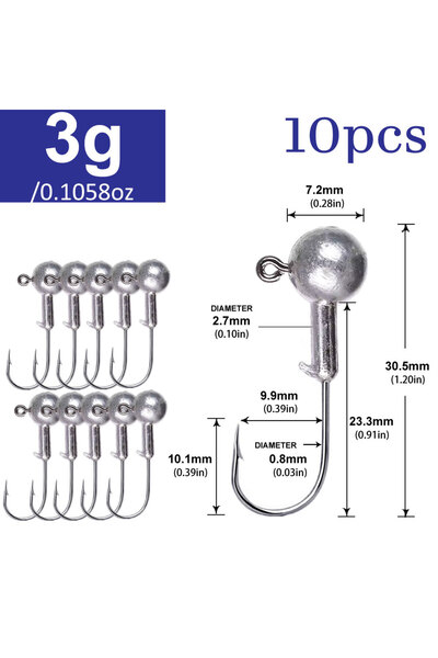 Choice عبوة Lurestiker Box بوزن 3 غرامات، تتضمن رؤوس خطافات صيد زنبركية بأحجا...
