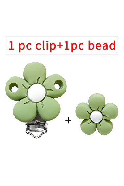 Choice مجموعة واحدة من مشابك لهاية على شكل زهرة مصنوعة من السيليكون، 1/3/10 ق...